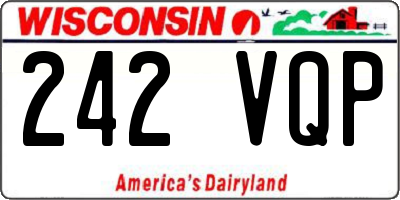 WI license plate 242VQP
