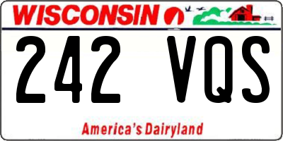 WI license plate 242VQS