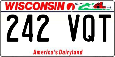 WI license plate 242VQT