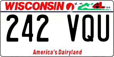 WI license plate 242VQU