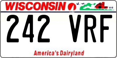 WI license plate 242VRF