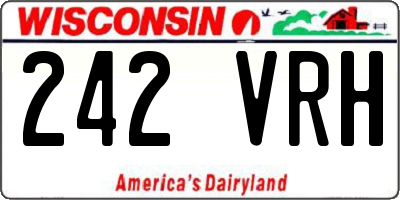 WI license plate 242VRH