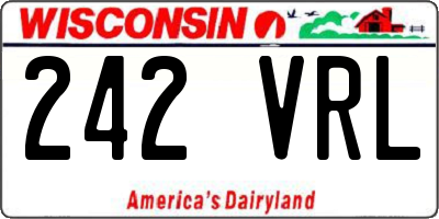 WI license plate 242VRL