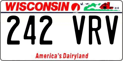 WI license plate 242VRV