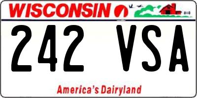 WI license plate 242VSA