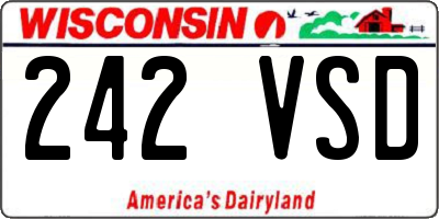 WI license plate 242VSD