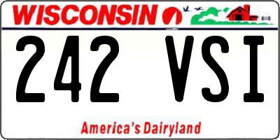 WI license plate 242VSI