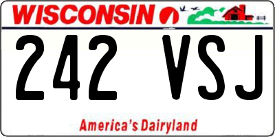 WI license plate 242VSJ