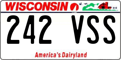 WI license plate 242VSS