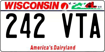 WI license plate 242VTA