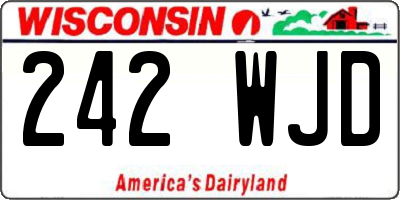 WI license plate 242WJD