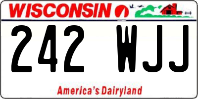 WI license plate 242WJJ