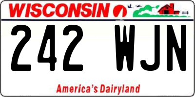 WI license plate 242WJN
