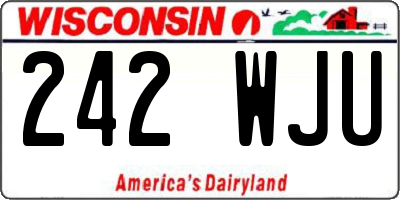 WI license plate 242WJU