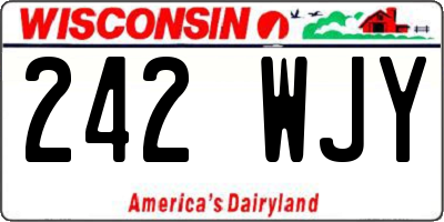 WI license plate 242WJY