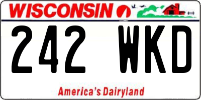 WI license plate 242WKD
