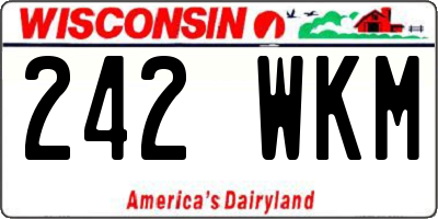WI license plate 242WKM