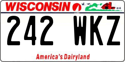 WI license plate 242WKZ
