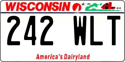 WI license plate 242WLT
