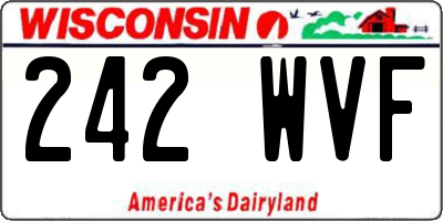 WI license plate 242WVF