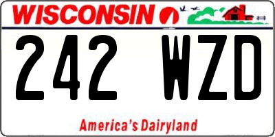 WI license plate 242WZD