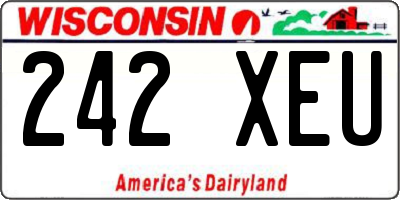 WI license plate 242XEU