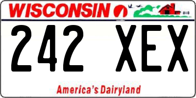 WI license plate 242XEX