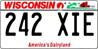 WI license plate 242XIE