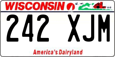 WI license plate 242XJM