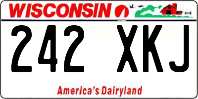 WI license plate 242XKJ