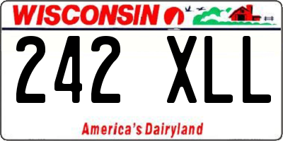 WI license plate 242XLL