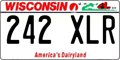 WI license plate 242XLR