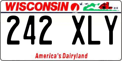 WI license plate 242XLY