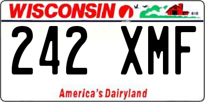 WI license plate 242XMF