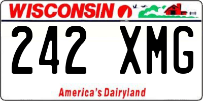 WI license plate 242XMG
