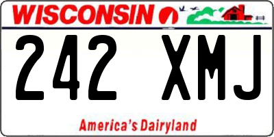 WI license plate 242XMJ