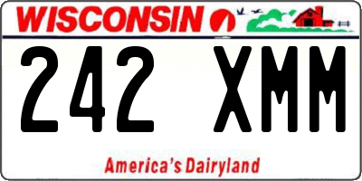 WI license plate 242XMM