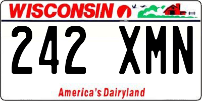 WI license plate 242XMN