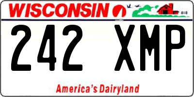 WI license plate 242XMP