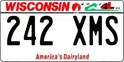 WI license plate 242XMS