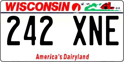 WI license plate 242XNE