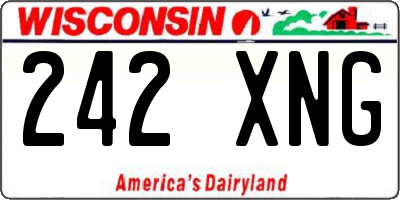 WI license plate 242XNG