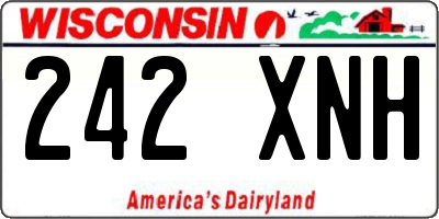 WI license plate 242XNH