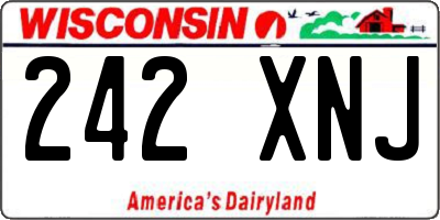 WI license plate 242XNJ