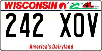 WI license plate 242XOV