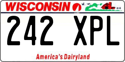 WI license plate 242XPL