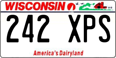 WI license plate 242XPS