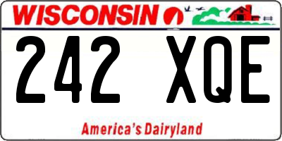 WI license plate 242XQE