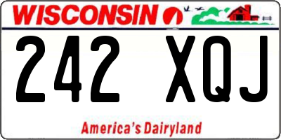 WI license plate 242XQJ