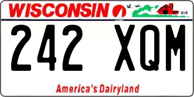 WI license plate 242XQM